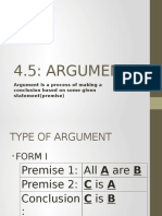 4.5: Argument: Argument Is A Process of Making A Conclusion Based On Some Given Statement (Premise)