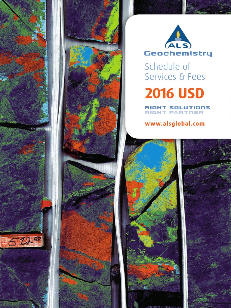ALS-Geochemistry-Fee-Schedule-2016-USD (2).pdf | Metallurgical Assay | Gold