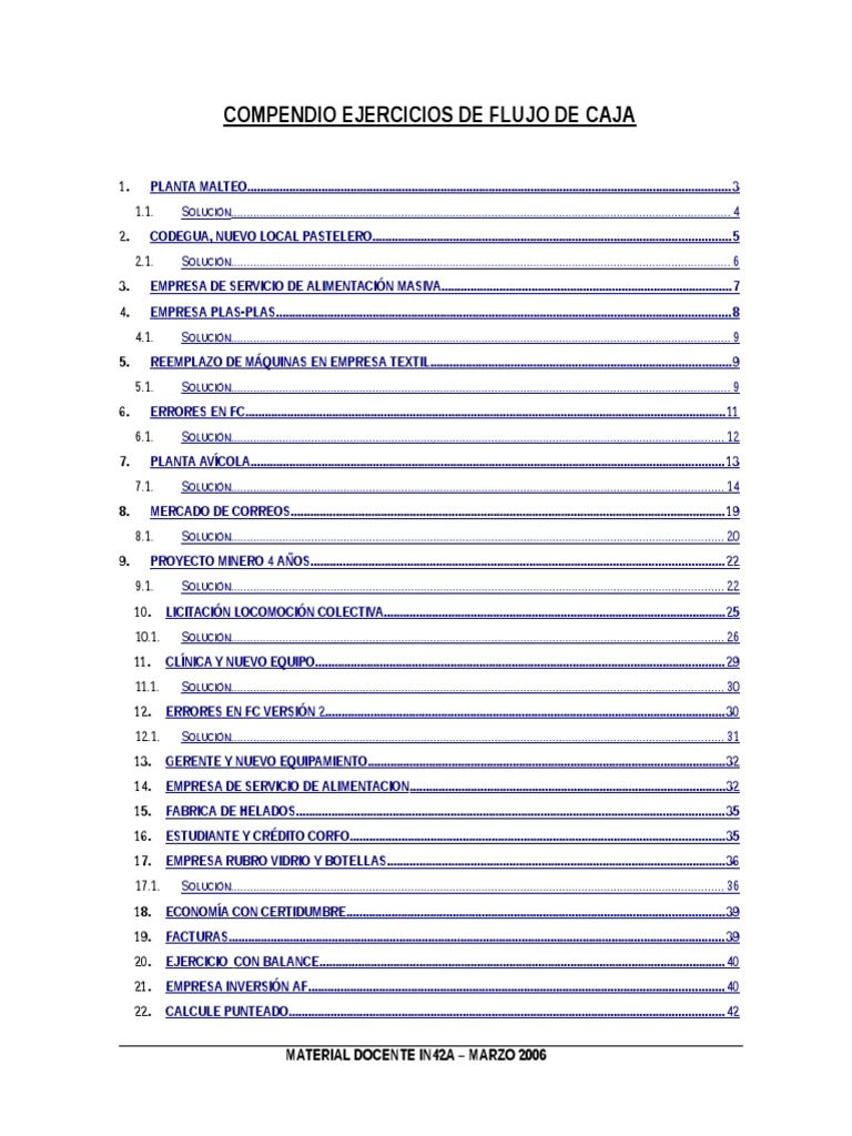 Ejercicios Resueltos de Flujo de Caja | PDF | Flujo de efectivo ...
