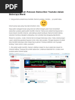 Cara Menambah Ratusan Subscriber Youtube Dalam Beberapa Menit