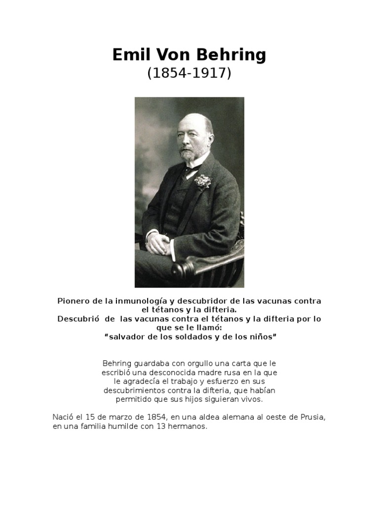 Emil Von Behring ARTICULO (2) Inmunología