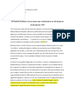 EL Partido Radical y Las Nociones Que Conformaron Su Ideología