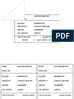 Port: Southampton Roll No.: Range: Barefoot Product: Crafty Hound Shade: Harrier No. of PCS: 100 Pcs