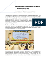 A Report on The International Convention on World Homoeopathy Day