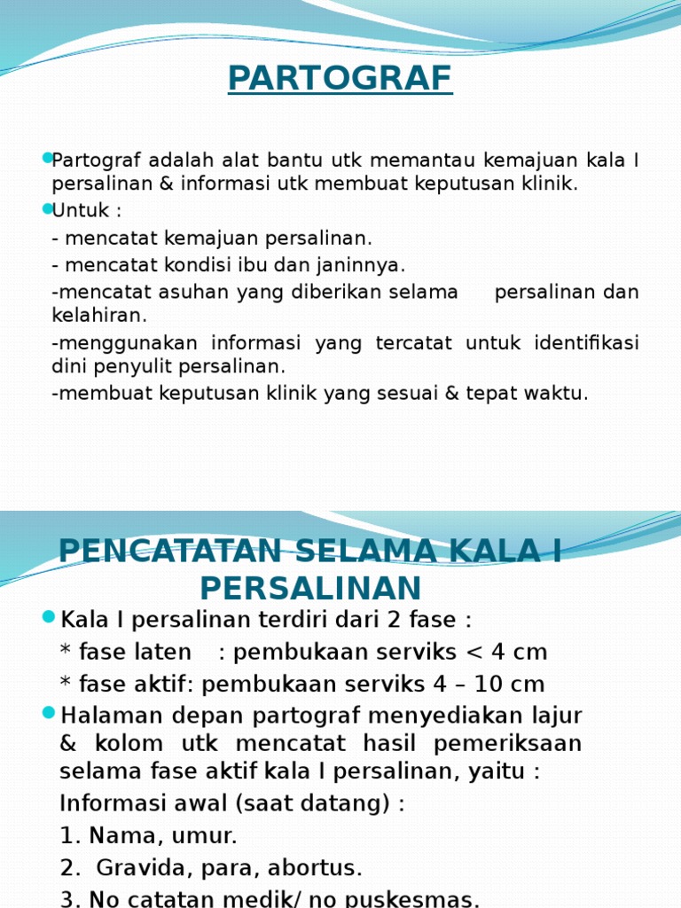 Panduan Membaca Partograf Persalinan | PDF