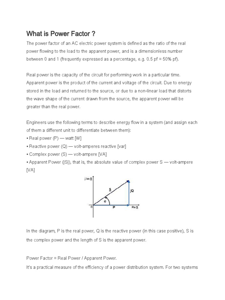 What Is Power Factor | PDF | Ac Power | Electronics
