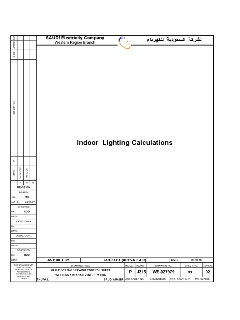Indoor & Outdoor Lighting Calculations1 PDF Lighting Fluorescent