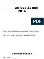 Laporan Jaga 21 Mei 2016