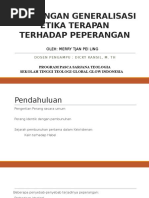 Pandangan Generalisasi Etika Terapan Terhadap Peperangan - Merry