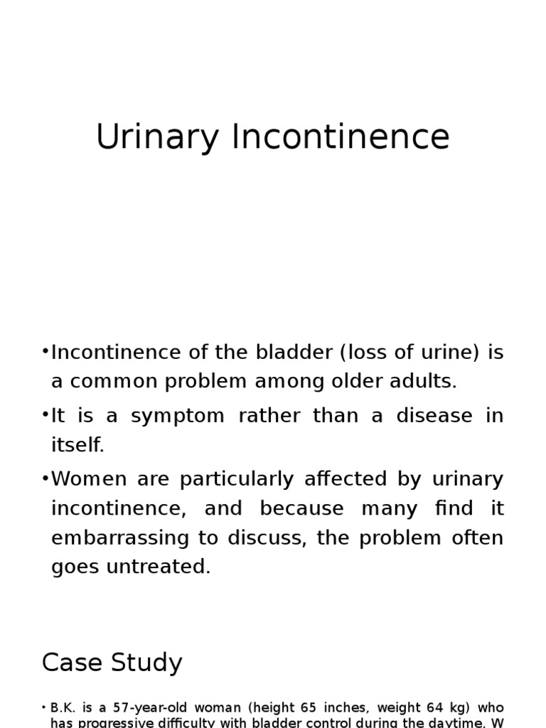 Urinary Incontinence Pdf : Initial Assessment of Incontinence – KTIR
