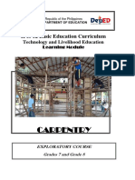 K To 12 Carpentry Learning Modules