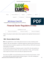 Financial Sector Regulators in India _ Bank Exams Today