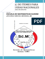 Manual de Itemes para Las Pruebas Nacionales