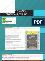 Relative Clauses: People and Things