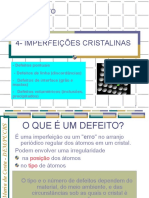 imperfeições crsitalinas