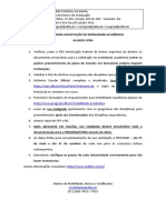 Roteiro para Solicitacao de Mobilidade Academica Alunos Ufba