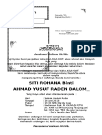 Contoh Surat Undangan Tahlil 40, 100, 1000 Hari (Haul)