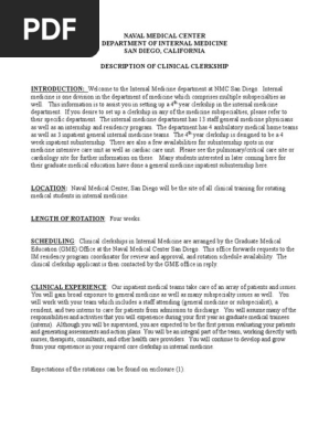 Internal Medicine Clerkship