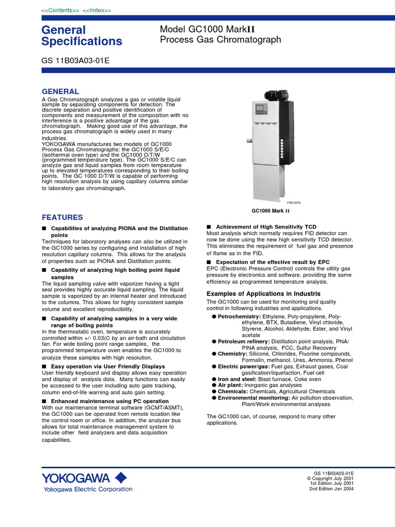 YOKOGAWA Gc1000 Mark2 Yoko Gas Chromatography Chromatography