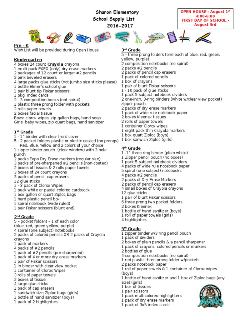 school supplies list 1617 Pencil Conservation And Restoration