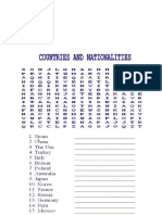 Countries and Nationalities