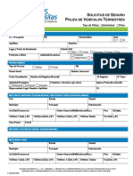 Solicitud de Seguros Póliza de Vehículos Terrestres PDF