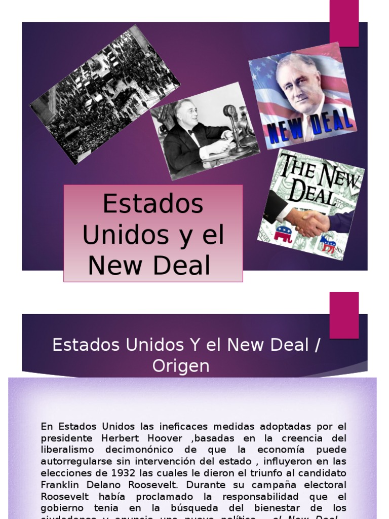 Estados Unidos y El New Deal | PDF | Nuevo acuerdo | Economias