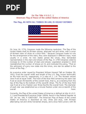 The Flag (Title 4 U.S.C. 1)
