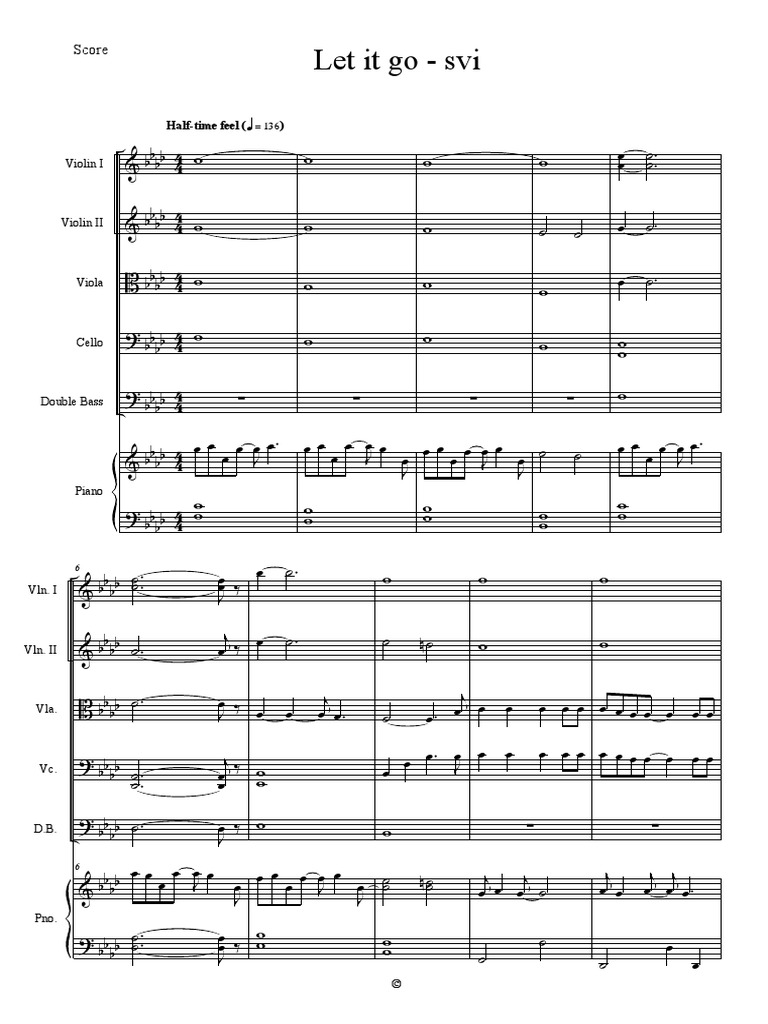Frozen | PDF | Instruments à hauteur continue | Compositions