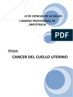 Cancer Del Cuello Uterino