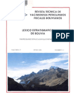 Lexico Estratigrafico de Bolivia (Geologia)