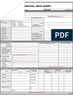 Personal Data Sheet