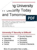 Defining University IT Security Today and Tomorrow