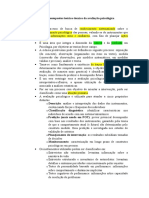 Síntese dos pressupostos teórico-técnicos da avaliação psicológica