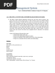 ER Diagram and Relational Model Exercise Solution