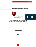 Cronograma de Actividades Rutas 2015 PDF