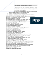 Subordinate Clauses - Grammar I Revision Activity - March2011