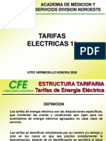 Clasificacion de Tarifas Electricas Cfe