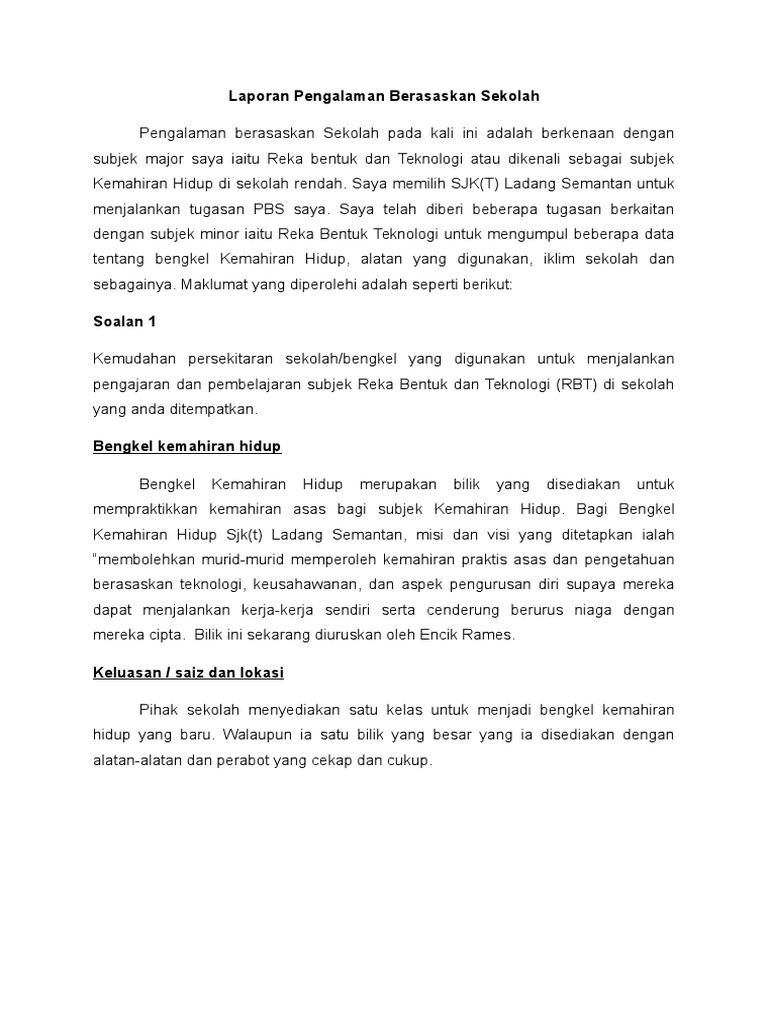 Rbt Pbs Laporan Pdf