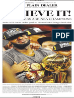 The Cavaliers Are Nba Champions: Believe It!