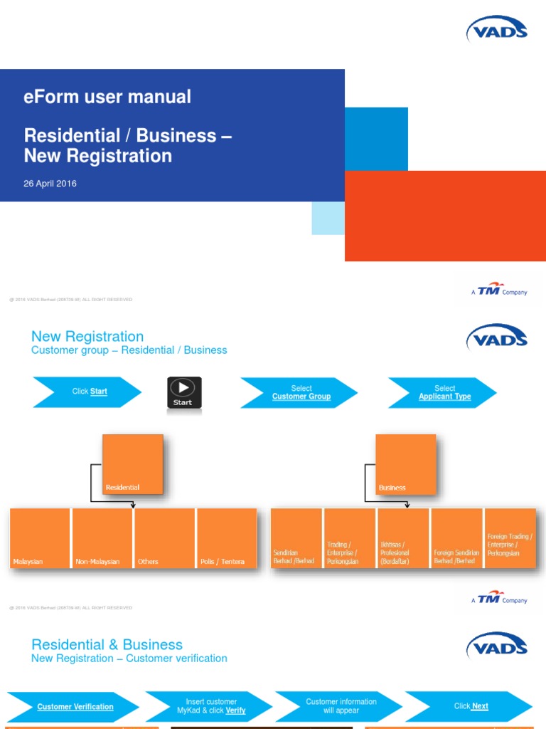 eForm User Manual: New Registration Guide | PDF