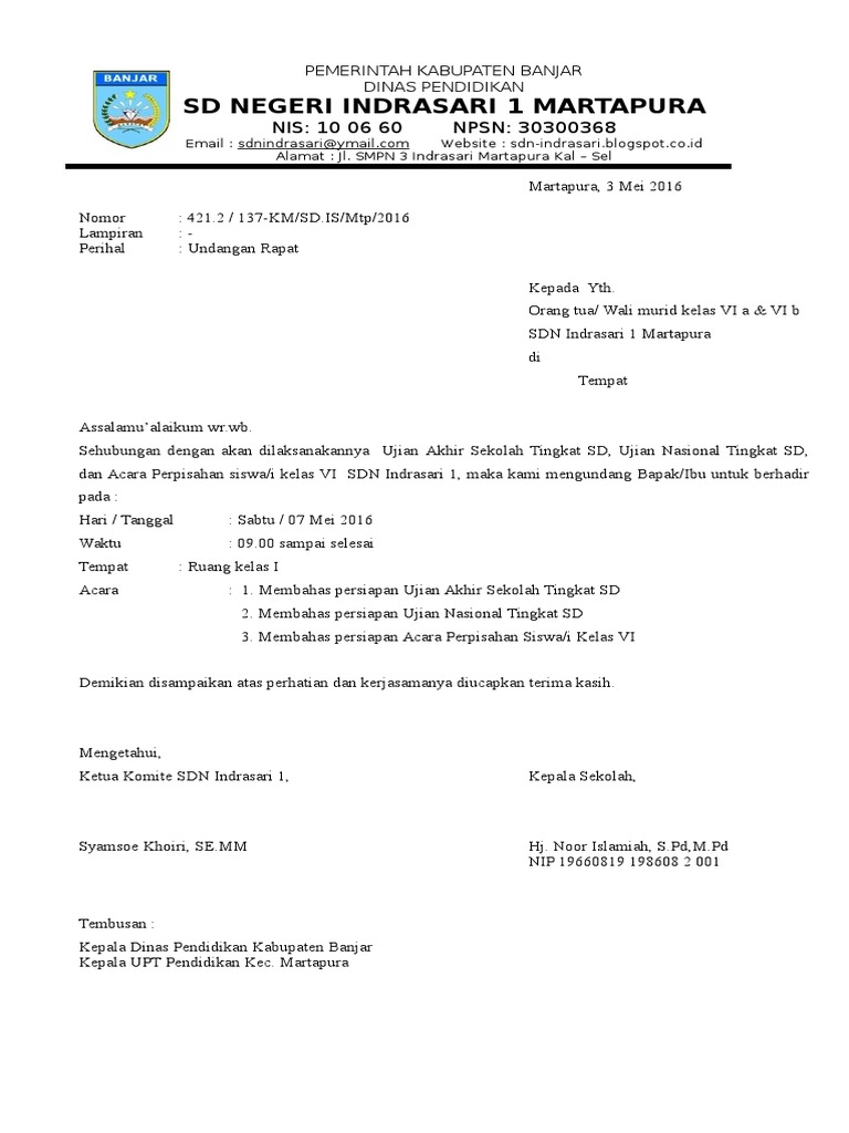 Contoh Surat Undangan Rapat Wali Murid Smp Kumpulan Contoh Surat Undangan Rapat Wali Murid Smp Kumpulan