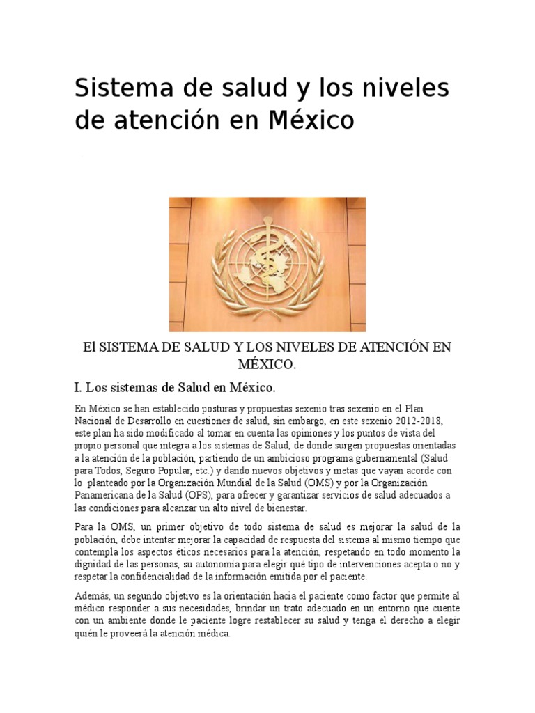 Niveles de Atención en Salud en México | PDF | Hospital | Medicina