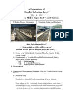 A Comparison of Mumbai Local Viz - A - Viz International Metro Railway System.