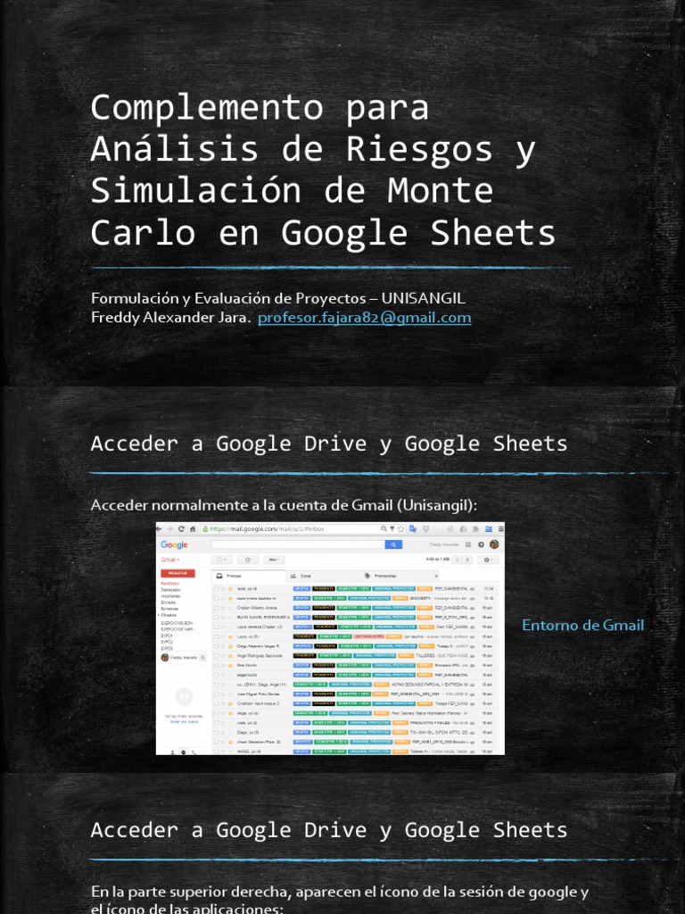 Simulación Monte Carlo en Google Sheets | PDF