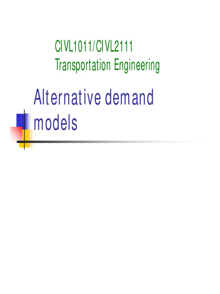 6 Alternative Demand Models | PDF | Industries | Transport