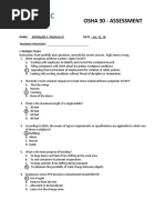Download EXAM OSHA with anspdf by Junel Christian Delos Angeles SN316301709 doc pdf