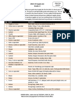 2014-15 Supply List Grade: 4: Qty Brand Description