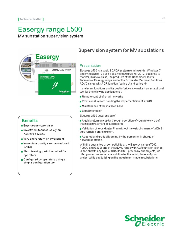 Easergy Range L500: Supervision System For MV Substations | PDF ...