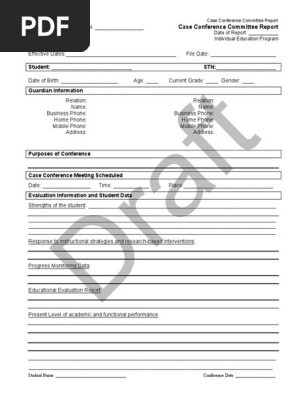 blank iep